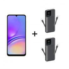 گوشی موبایل سامسونگ مدل Galaxy A05s ظرفیت 128 گیگابایت و رم6گیگابایت به همراه ۲ عدد پاوربانک مدل RPP-657 ریمکس