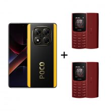گوشی موبایل شیائومی مدل Poco X7 5Gدو سیم کارت ظرفیت 512 گیگابایت و رم 12 گیگابایت به همراه 2 عدد گوشی موبايل نوکيا مدل (2023) 105 دو سیم کارت مونتاژ ایران (سامتل)